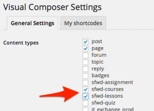 Visual Composer Settings