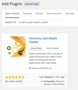 Install LearnDash Toolkit