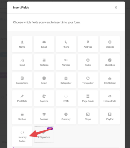 Uncanny Codes Forminator Integration