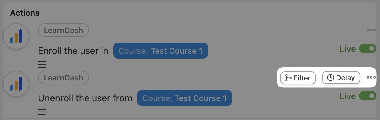 Automator Action Filter and Delay