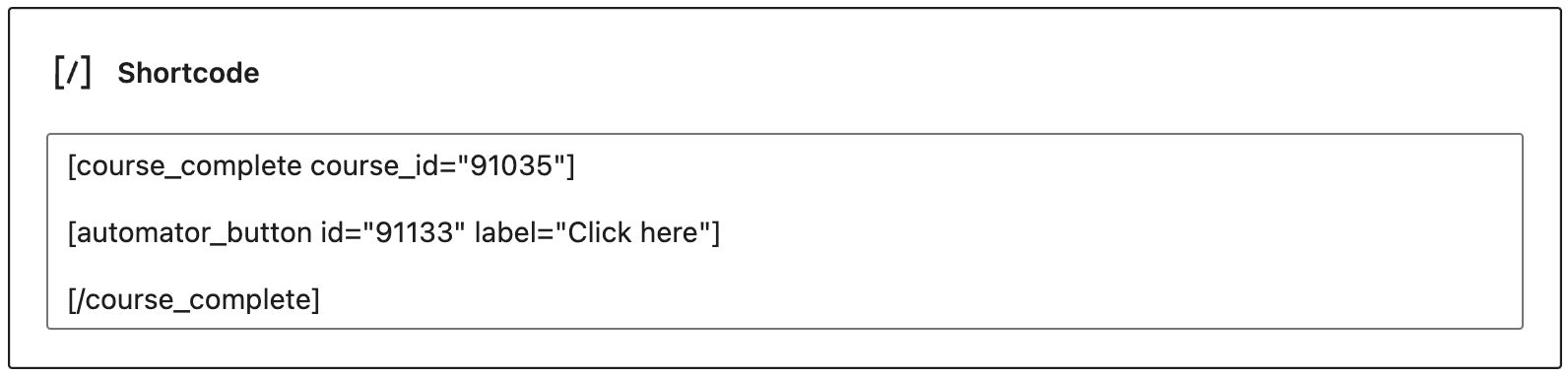 LearnDash Hide Automator Magic Button Shortcode
