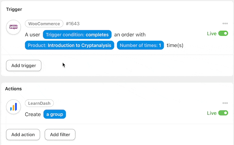 How to Create & Sell LearnDash & WooCommerce Promo Codes 30 — Automator WPForms Trigger A user submits a form