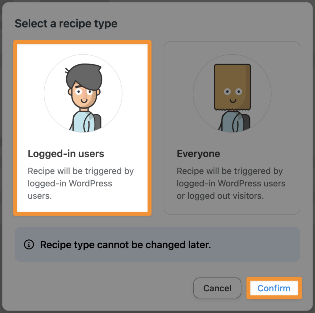 select-recipe-type-logged-in-users